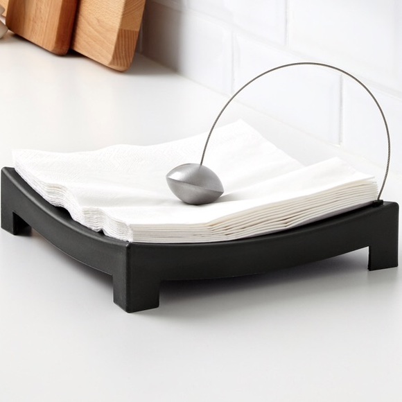 Knyck Knapkin Holder. Black Stainless Ball